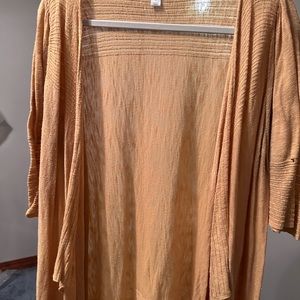 Gold sweater kimono